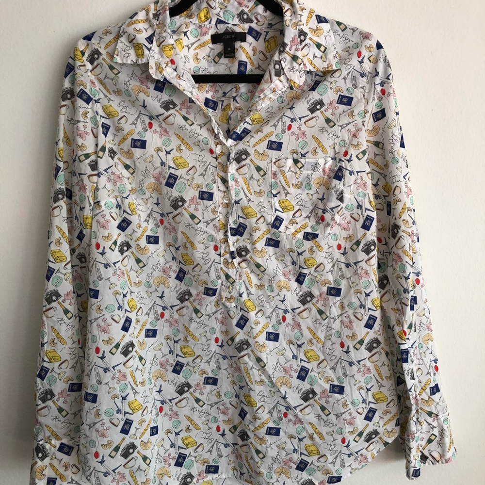 J. Crew French Print Popover - Picture 4 of 7
